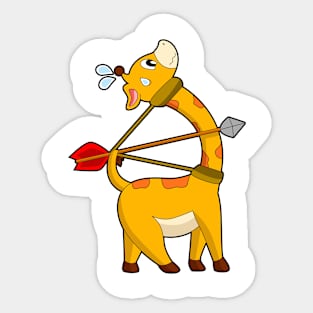 Giraffe Archer Arrow Bow Sticker